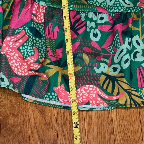 Peach Love California Green and Pink leopard print Midi Dress size large 💚🩷 - Picture 13 of 13